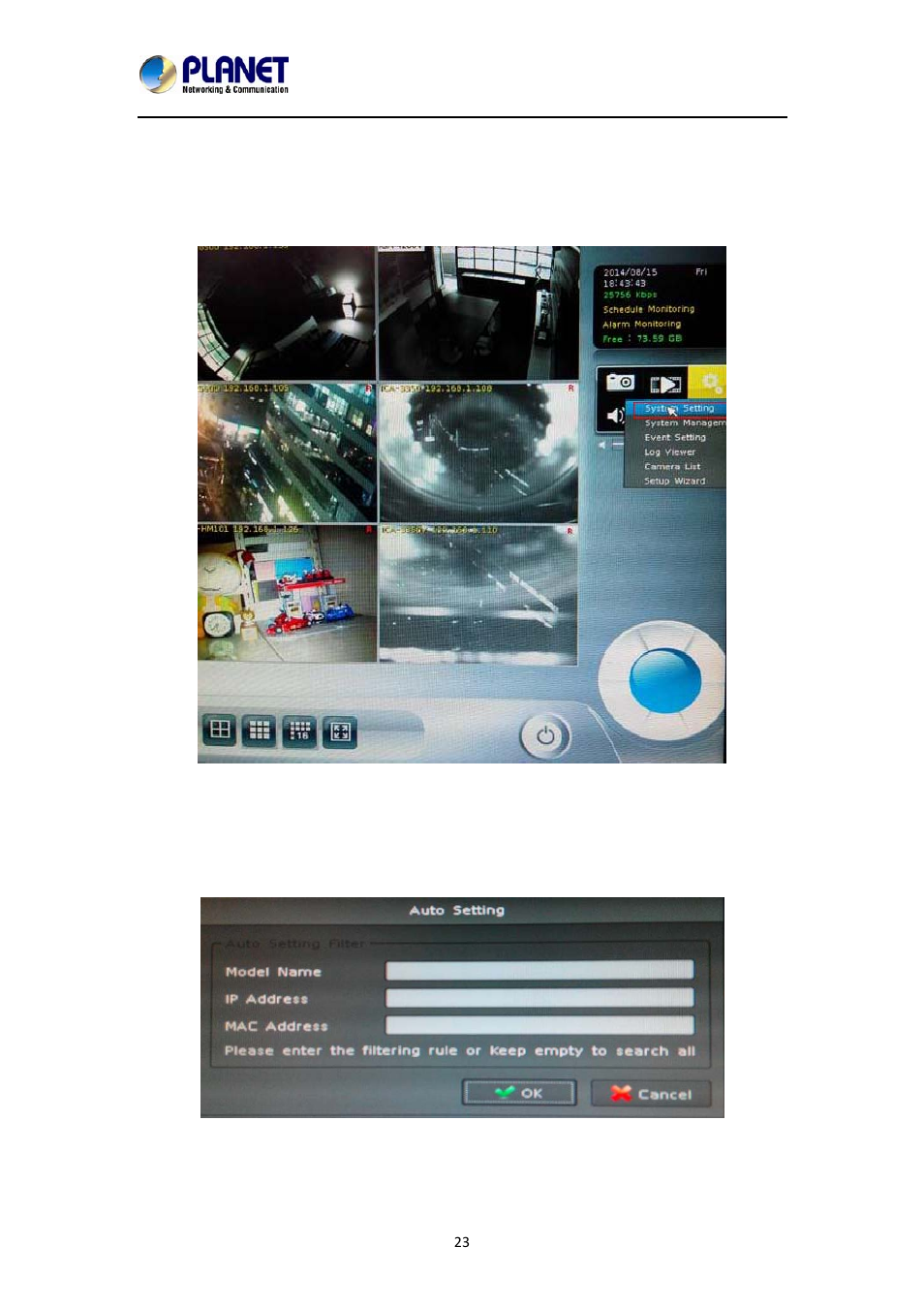 Chapter 5. system setting, 1 camera setup, 1 audio setting | PLANET NVR-1615 User Manual | Page 23 / 57