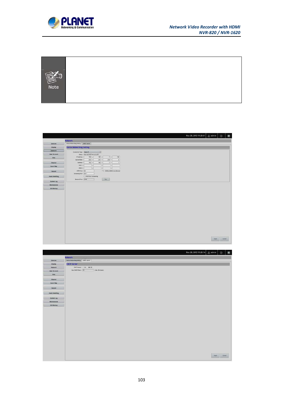 PLANET NVR-1620 User Manual | Page 103 / 138