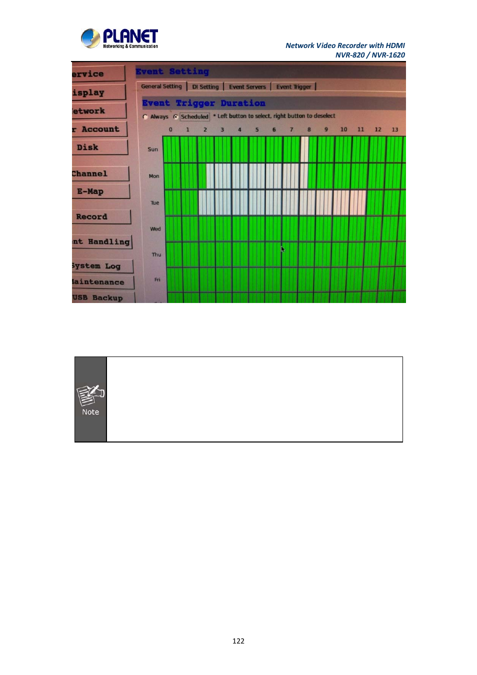 PLANET NVR-1620 User Manual | Page 122 / 138