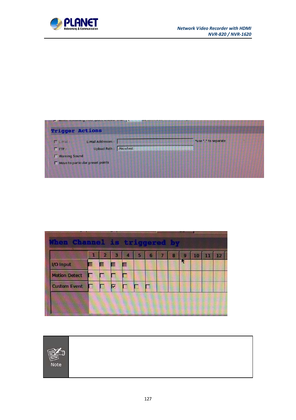 12 system log | PLANET NVR-1620 User Manual | Page 127 / 138