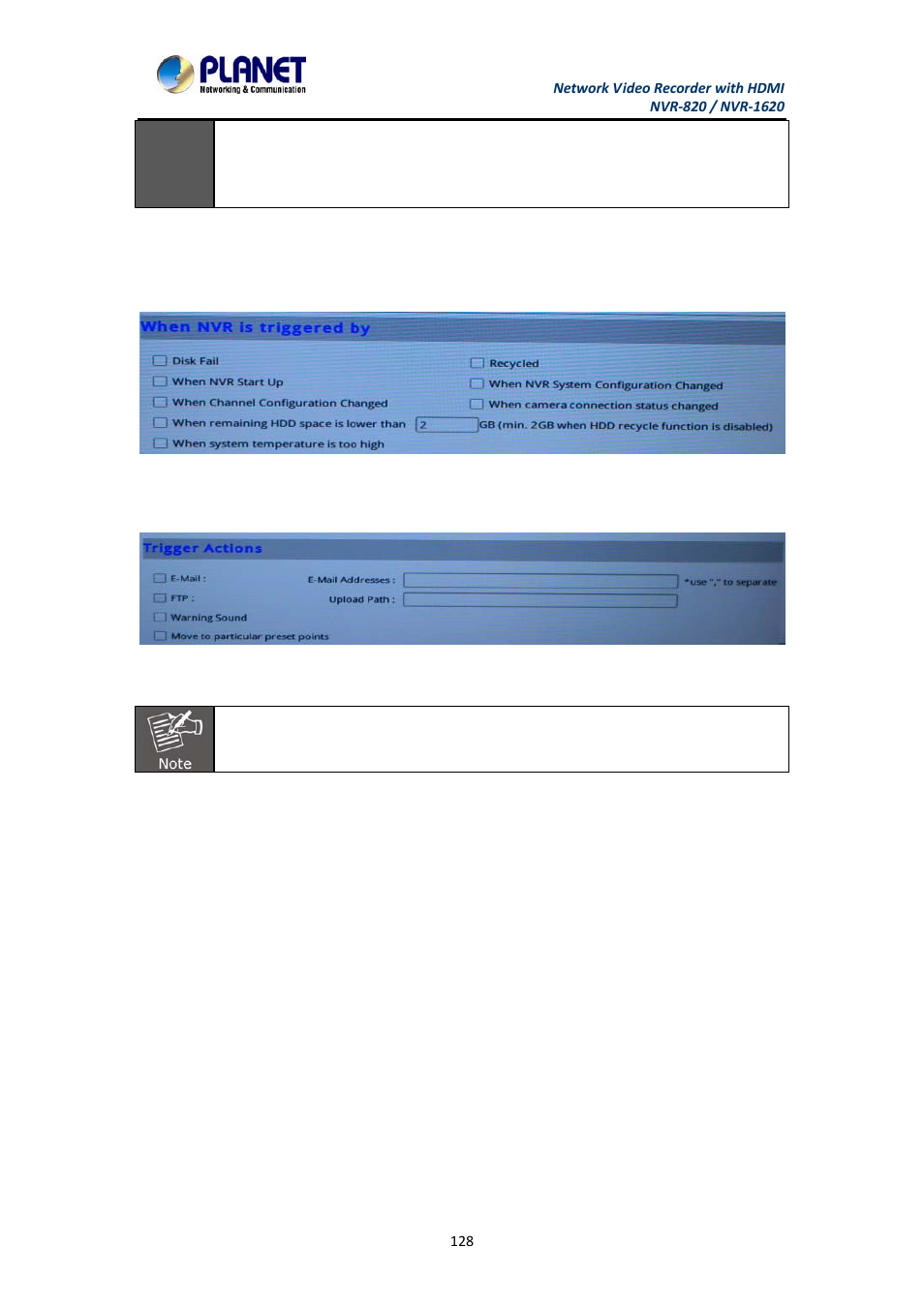 12 system log | PLANET NVR-1620 User Manual | Page 128 / 138