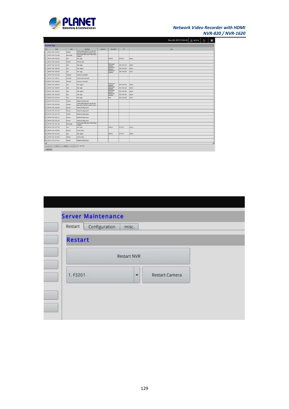 13 maintenance | PLANET NVR-1620 User Manual | Page 129 / 138