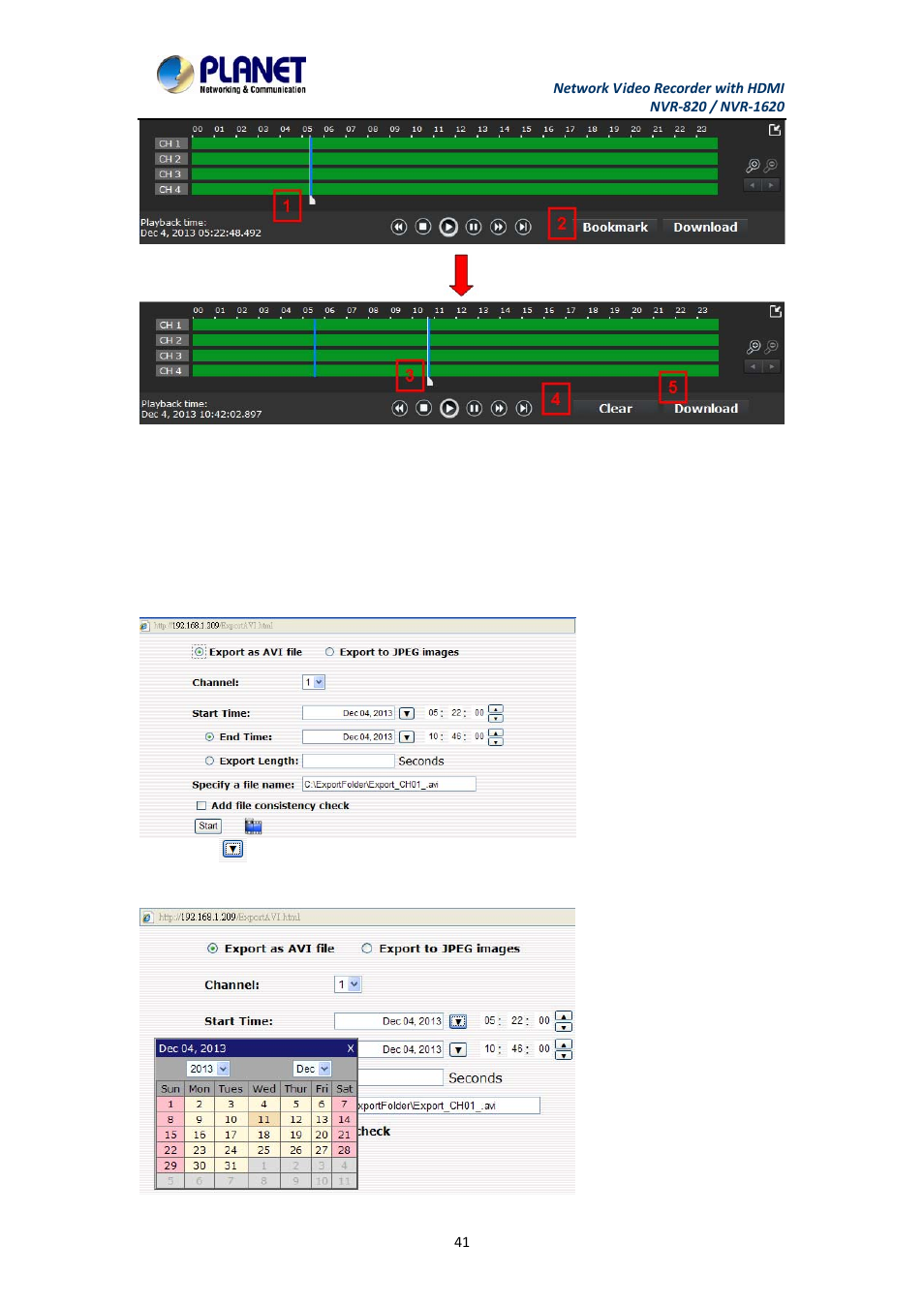 PLANET NVR-1620 User Manual | Page 41 / 138