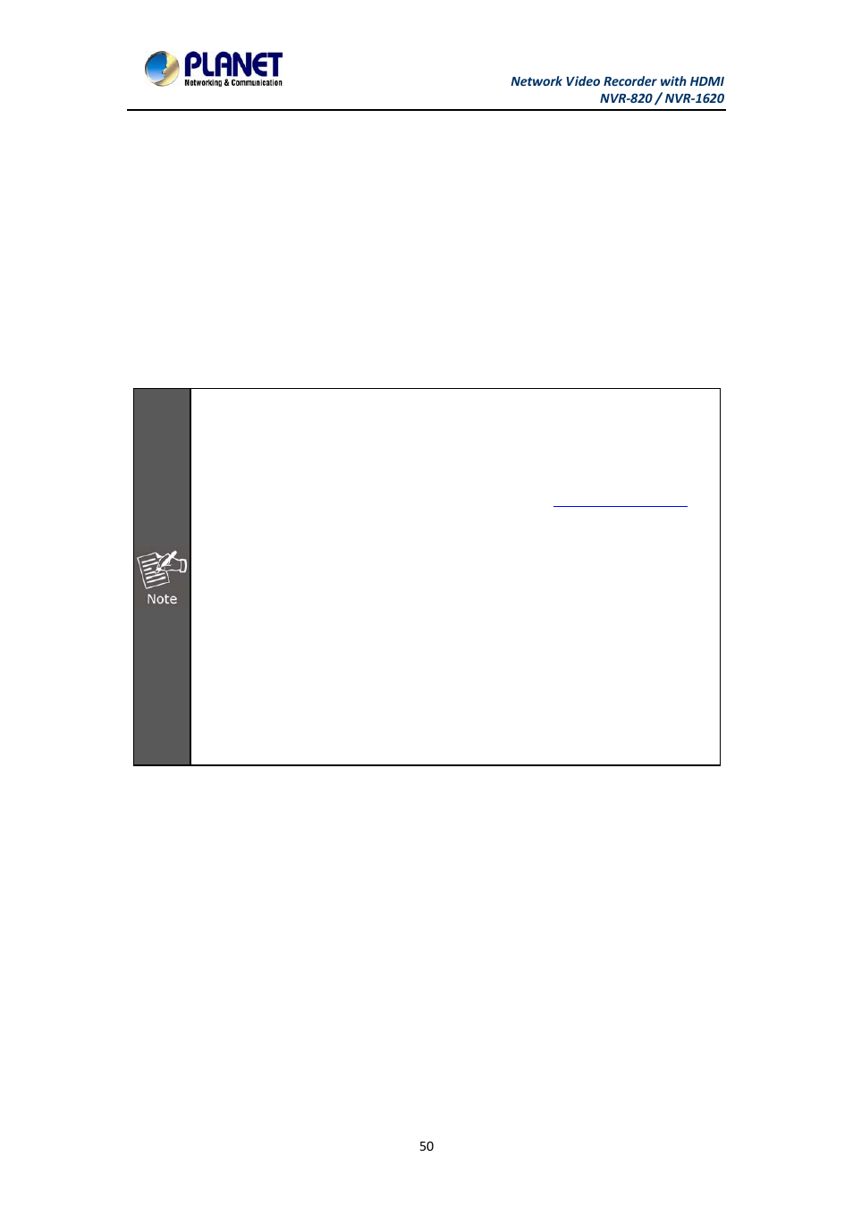 PLANET NVR-1620 User Manual | Page 50 / 138
