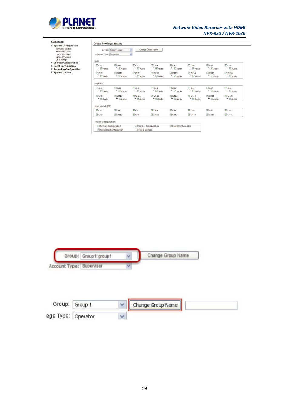 PLANET NVR-1620 User Manual | Page 59 / 138