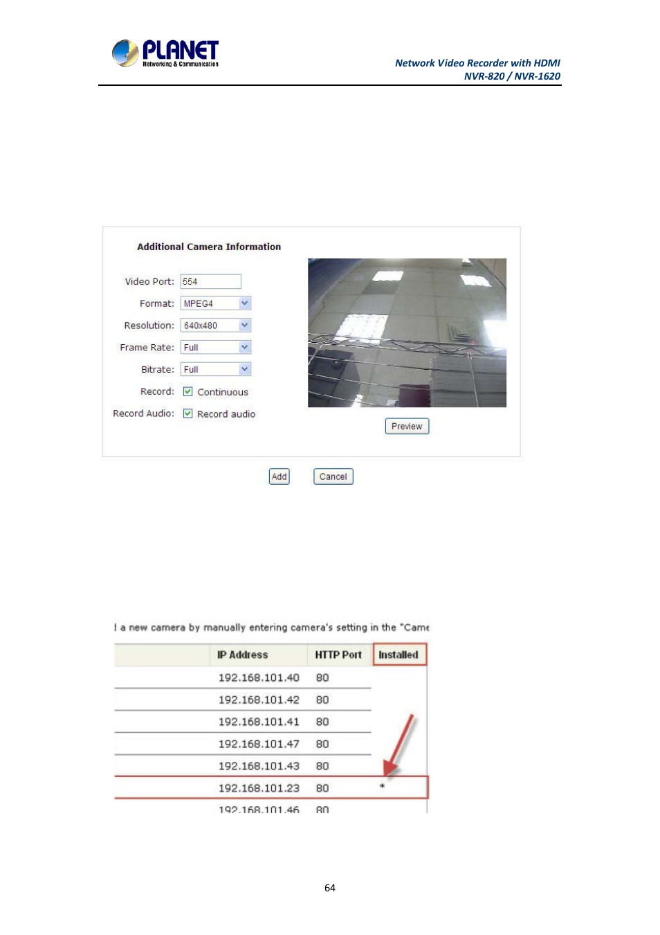 PLANET NVR-1620 User Manual | Page 64 / 138