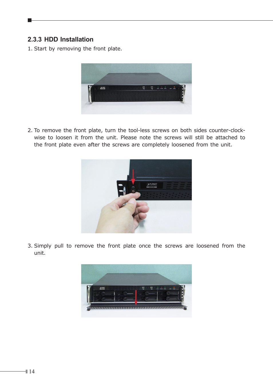 3 hdd installation | PLANET NVR-3210 User Manual | Page 15 / 20