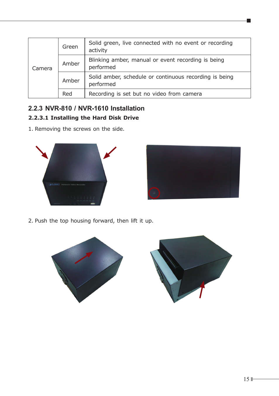 3 nvr-810 / nvr-1610 installation | PLANET NVR-3210 User Manual | Page 15 / 28