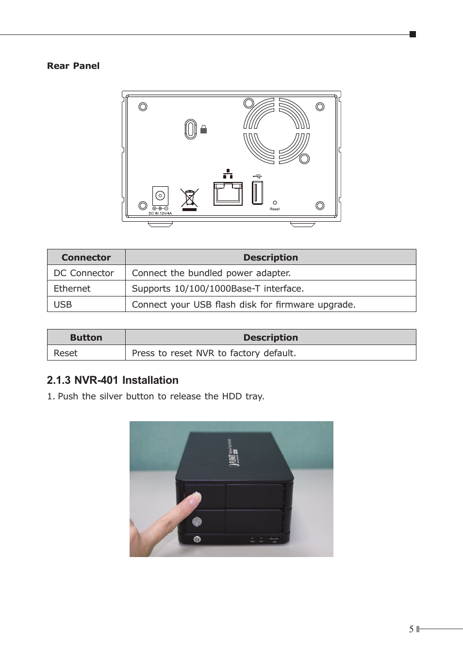 3 nvr-401 installation | PLANET NVR-3210 User Manual | Page 5 / 28