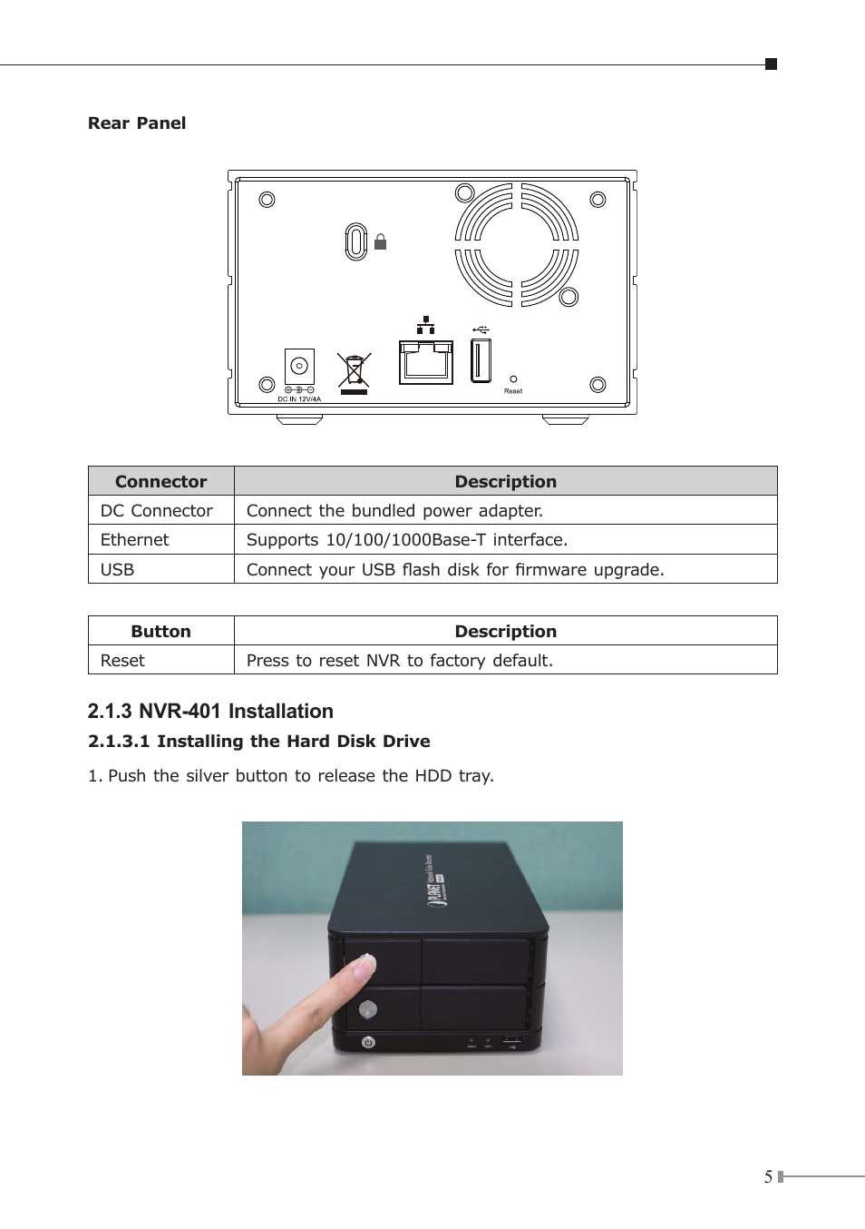 3 nvr-401 installation | PLANET NVR-3210 User Manual | Page 5 / 16