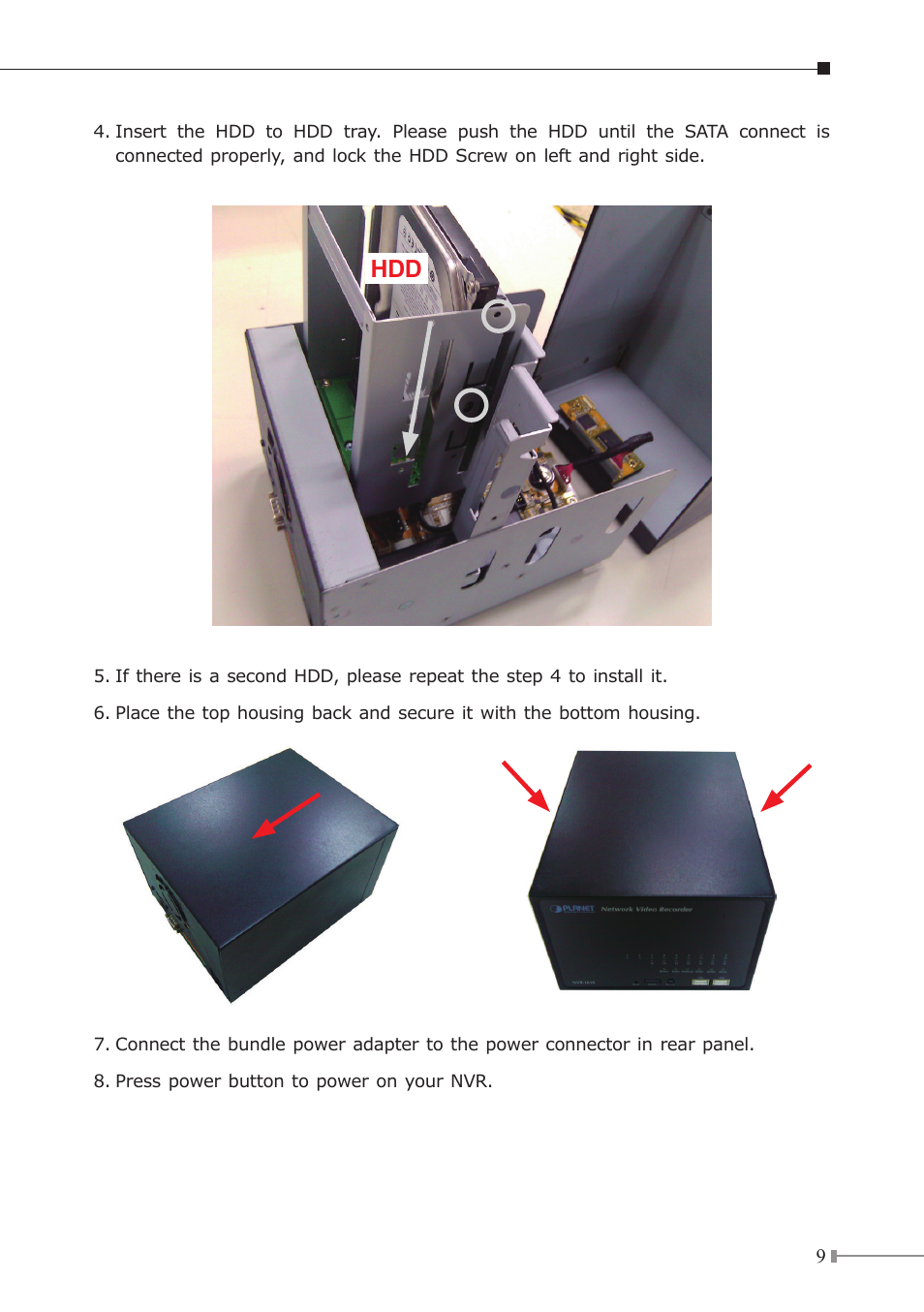 PLANET NVR-3210 User Manual | Page 9 / 16