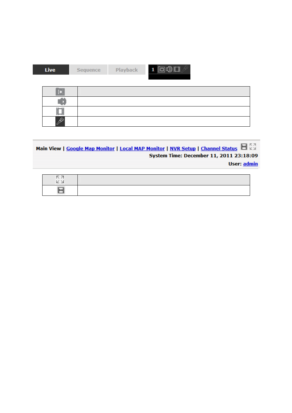 6 live video control buttons, Ideo, Ontrol | Uttons | PLANET NVR-3250 User Manual | Page 25 / 74