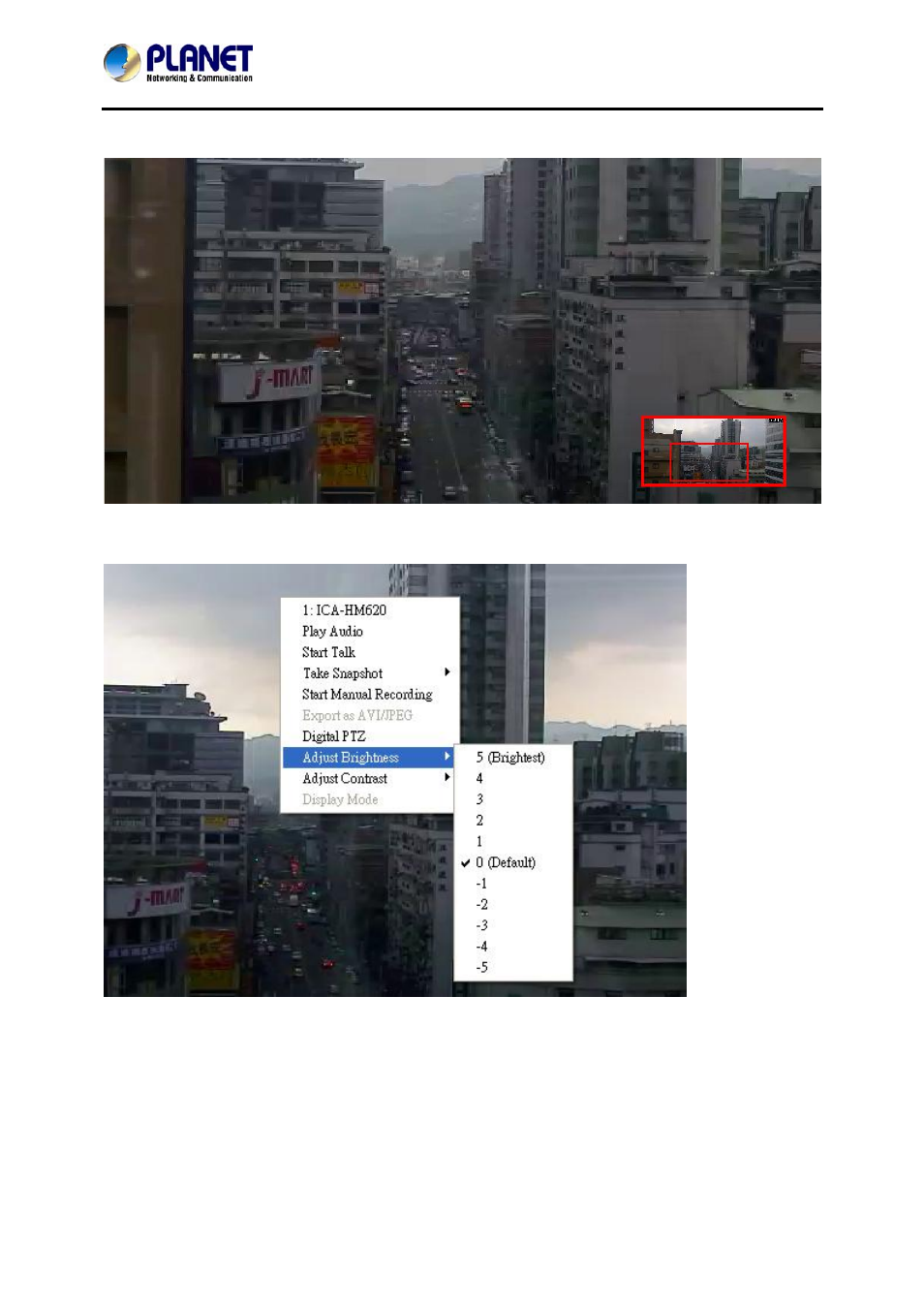 Adjust brightness for the live video | PLANET NVR-3280 User Manual | Page 30 / 80