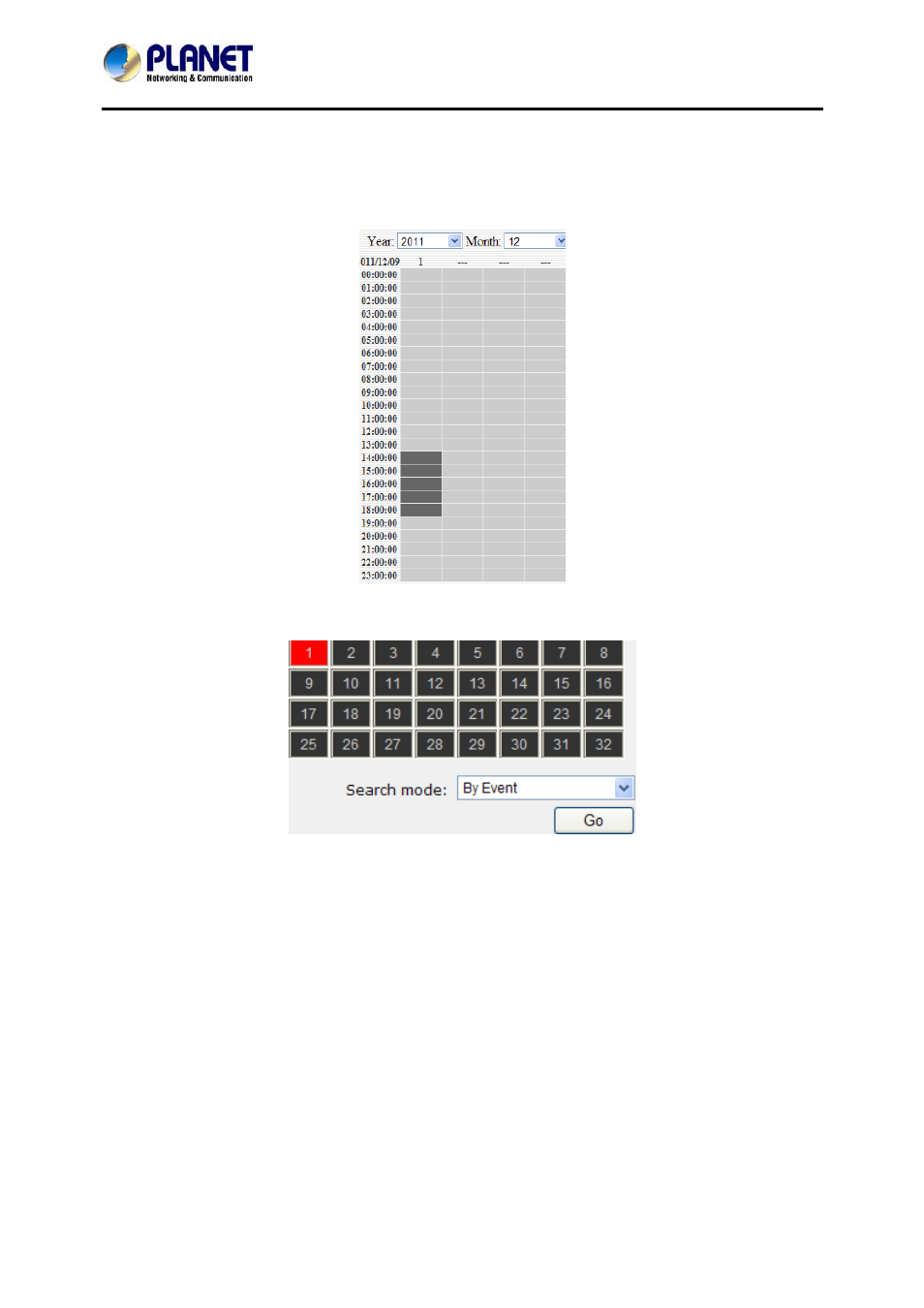 Search by event | PLANET NVR-3280 User Manual | Page 34 / 80