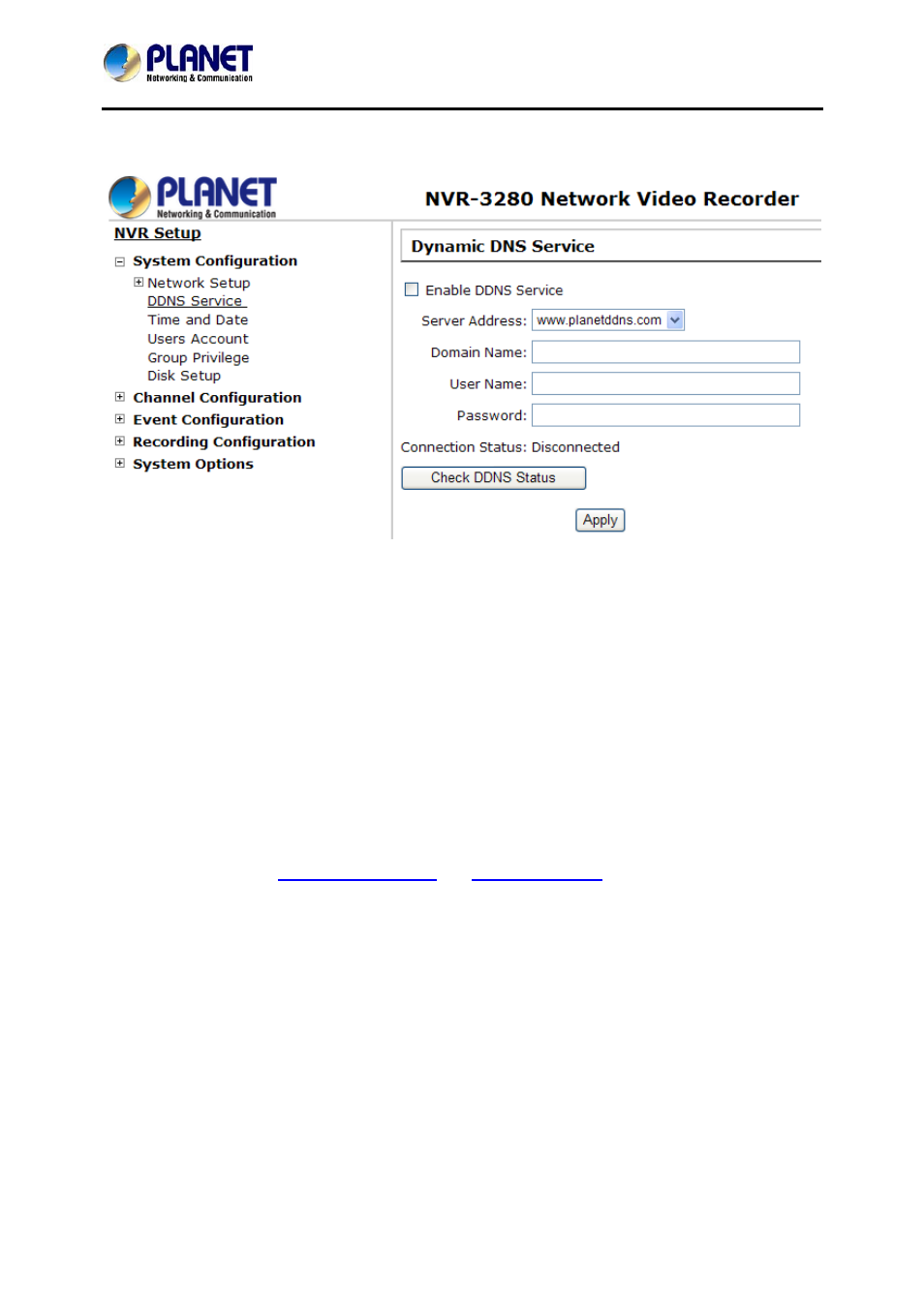 2 ddns server | PLANET NVR-3280 User Manual | Page 43 / 80