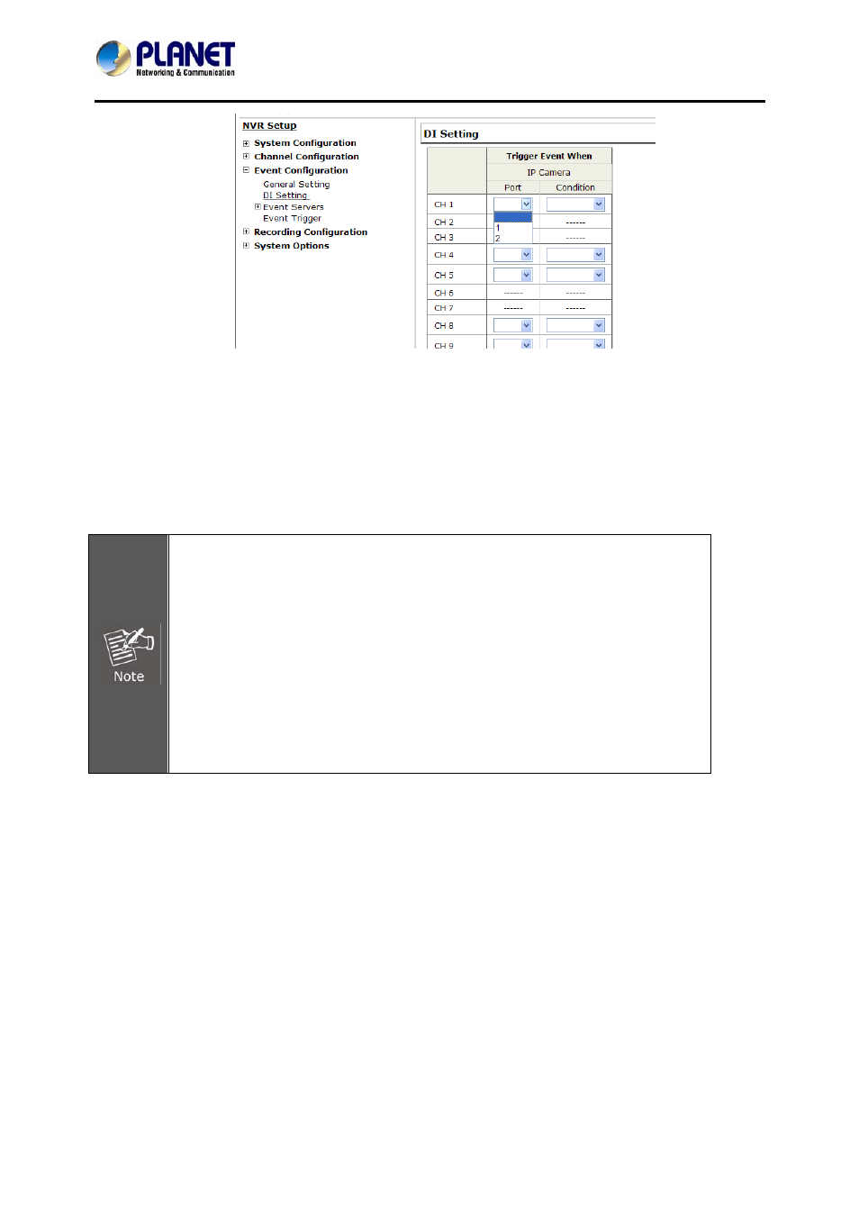 3 event servers | PLANET NVR-3280 User Manual | Page 70 / 80