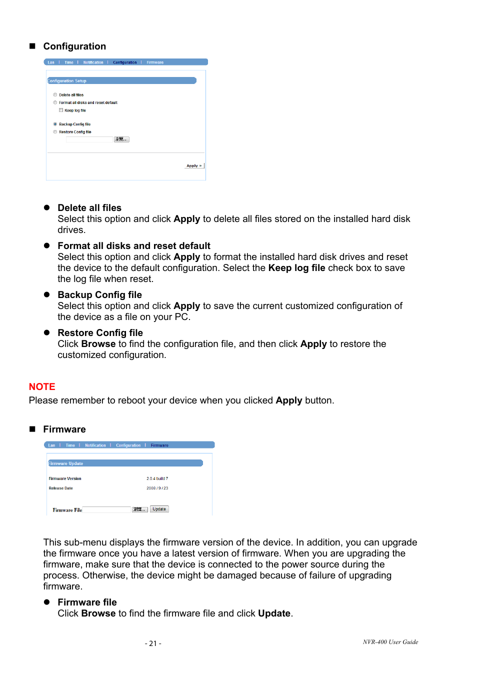 PLANET NVR-400 User Manual | Page 22 / 43