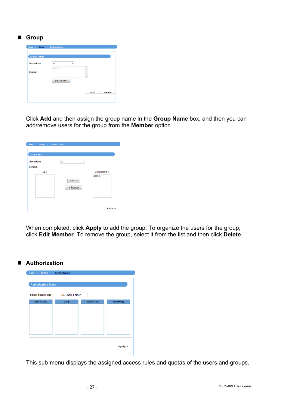 PLANET NVR-400 User Manual | Page 28 / 43