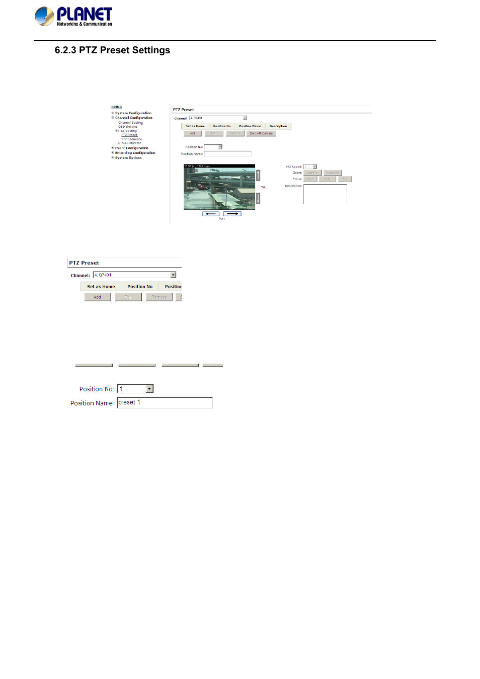 3 ptz preset settings | PLANET NVR-420 User Manual | Page 55 / 95