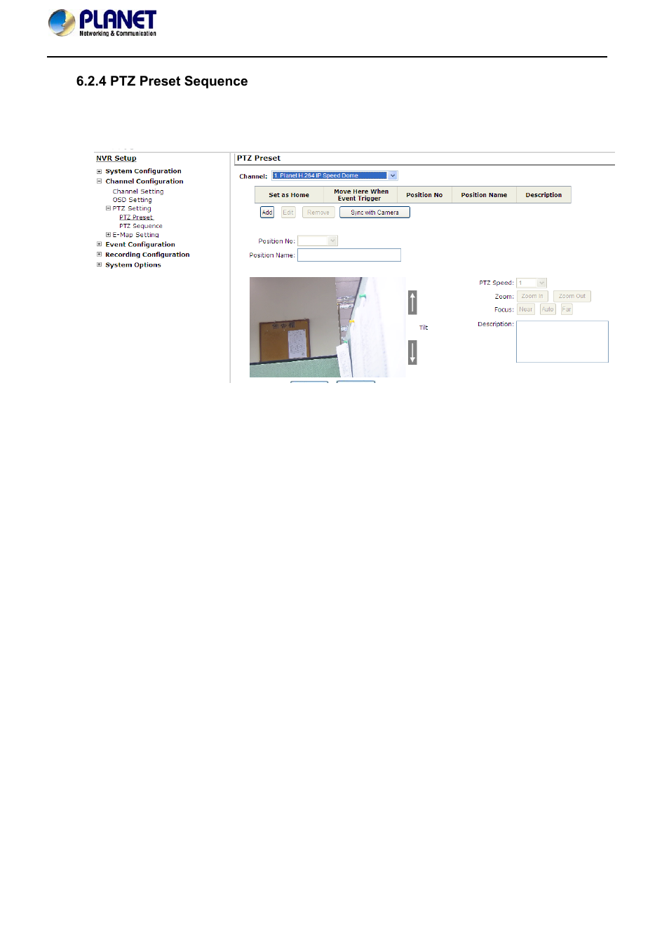 4 ptz preset sequence | PLANET NVR-420 User Manual | Page 56 / 95