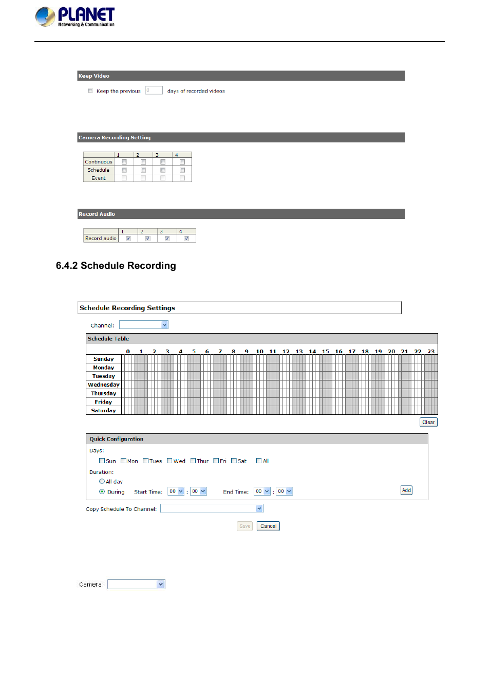 2 schedule recording | PLANET NVR-420 User Manual | Page 68 / 95