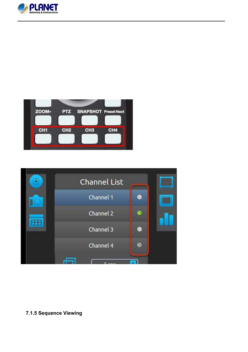 5 sequence viewing | PLANET NVR-420 User Manual | Page 79 / 95