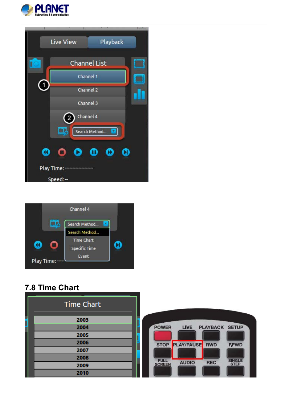 8 time chart | PLANET NVR-420 User Manual | Page 91 / 95