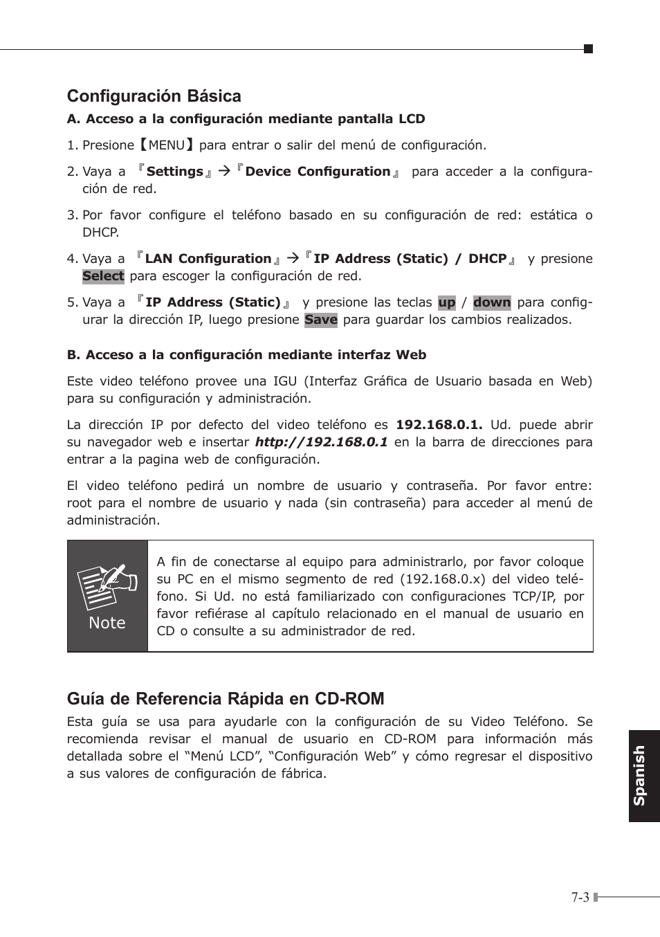 Configuración básica, Guía de referencia rápida en cd-rom | PLANET ICF-1600 User Manual | Page 32 / 34