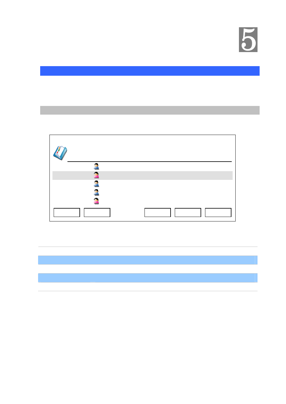 Chapter 5 advanced configurations, Manages your address book and video phone settings, Address book edits | Address book | PLANET ICF-1600 User Manual | Page 44 / 63
