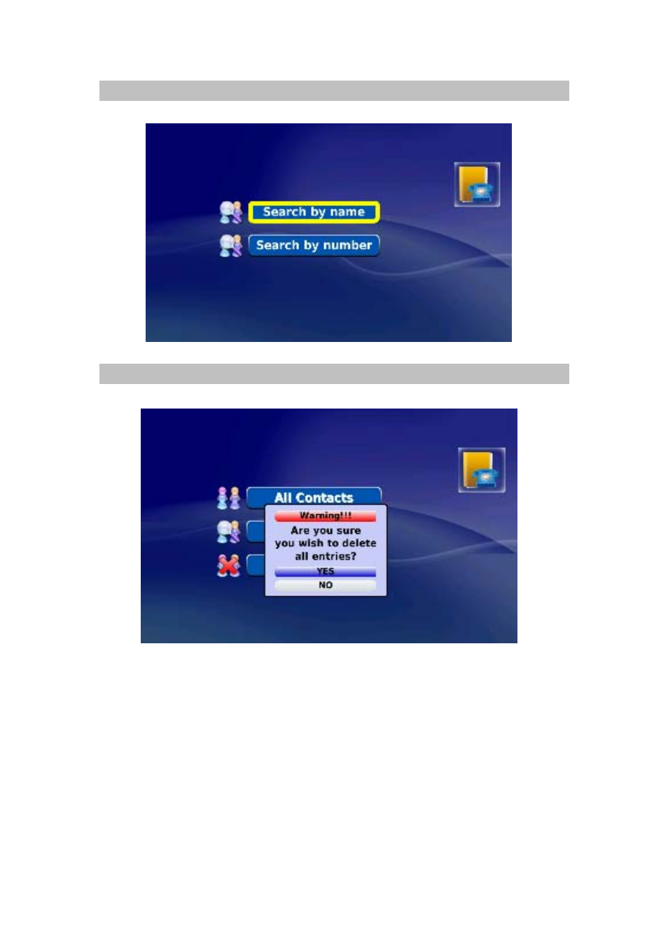 Search, Delete all | PLANET ICF-1601 User Manual | Page 14 / 42