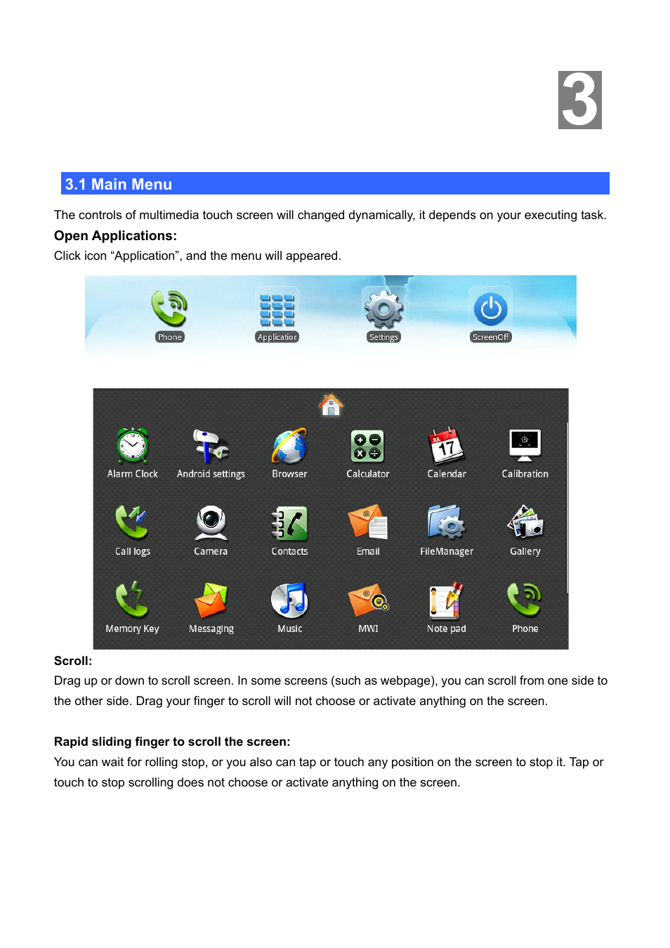 Chapter 3 lcd menu, 1 main menu | PLANET ICF-1700 User Manual | Page 15 / 115