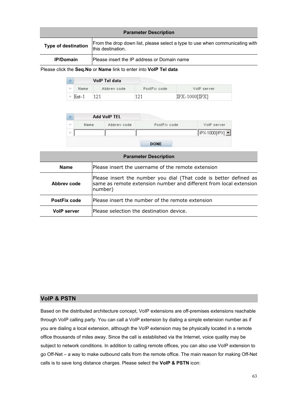 Voip & pstn | PLANET IPX-1500 User Manual | Page 63 / 85