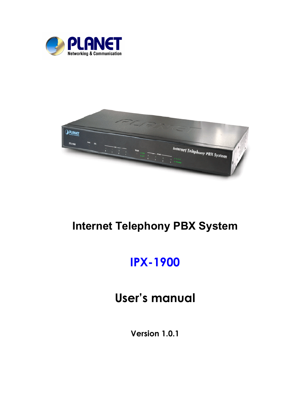 PLANET IPX-1900 User Manual | 84 pages