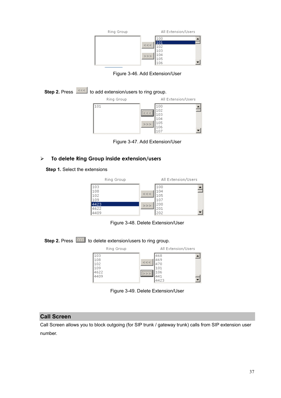 Call screen | PLANET IPX-1900 User Manual | Page 37 / 84