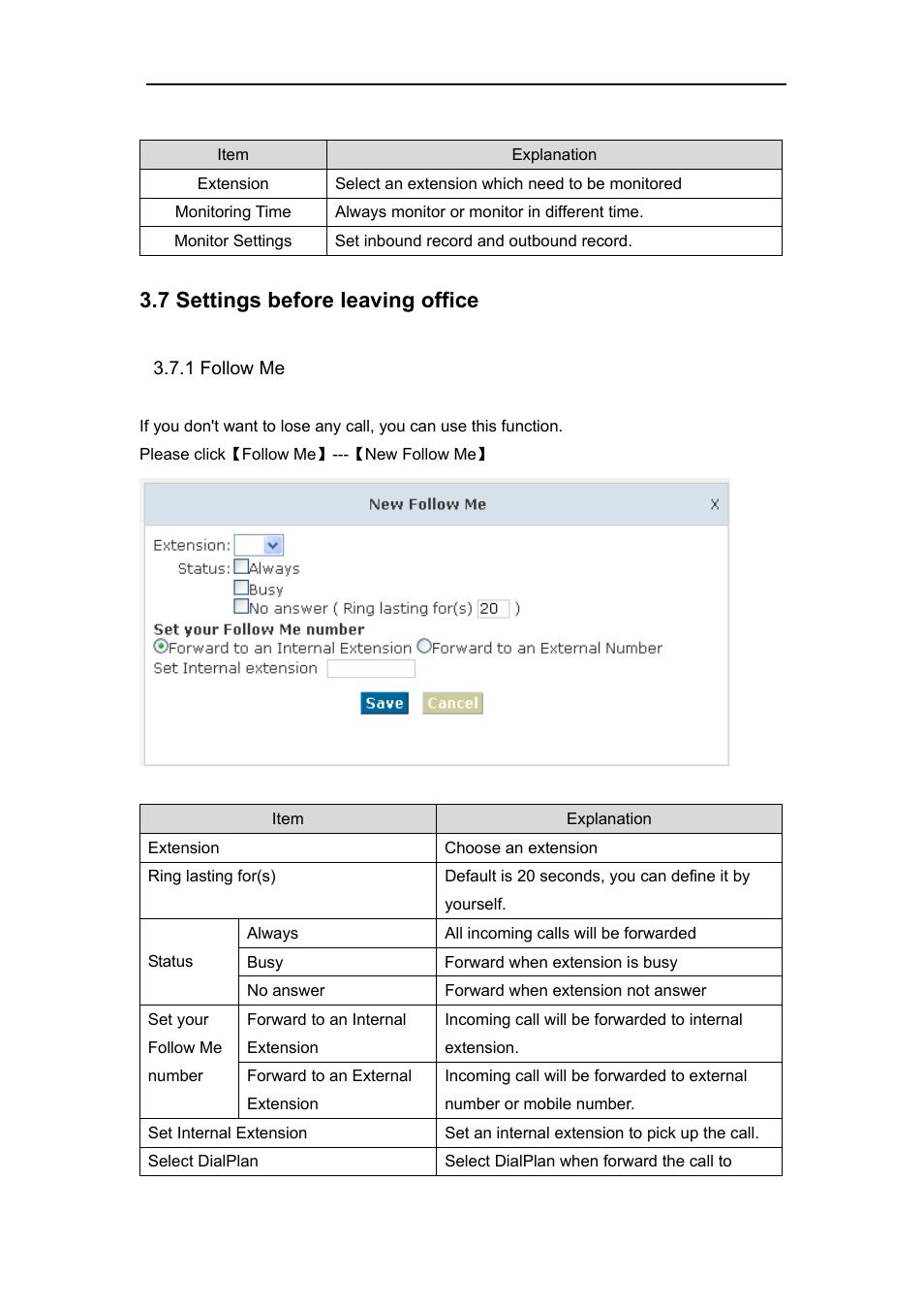 7 settings before leaving office, 1 follow me | PLANET IPX-1980 User Manual | Page 37 / 89