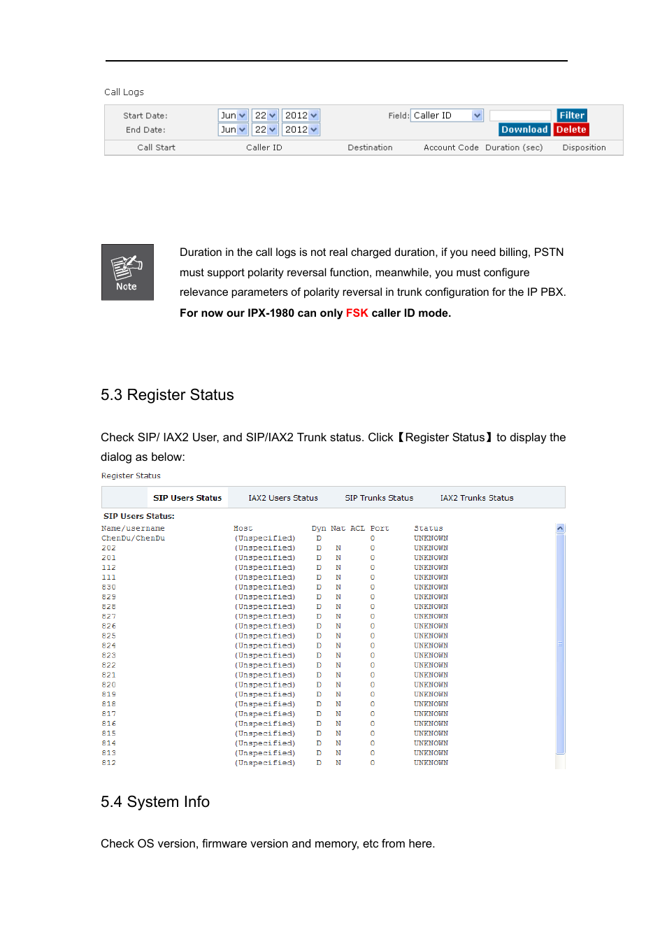 3 register status, 4 system info | PLANET IPX-1980 User Manual | Page 63 / 89