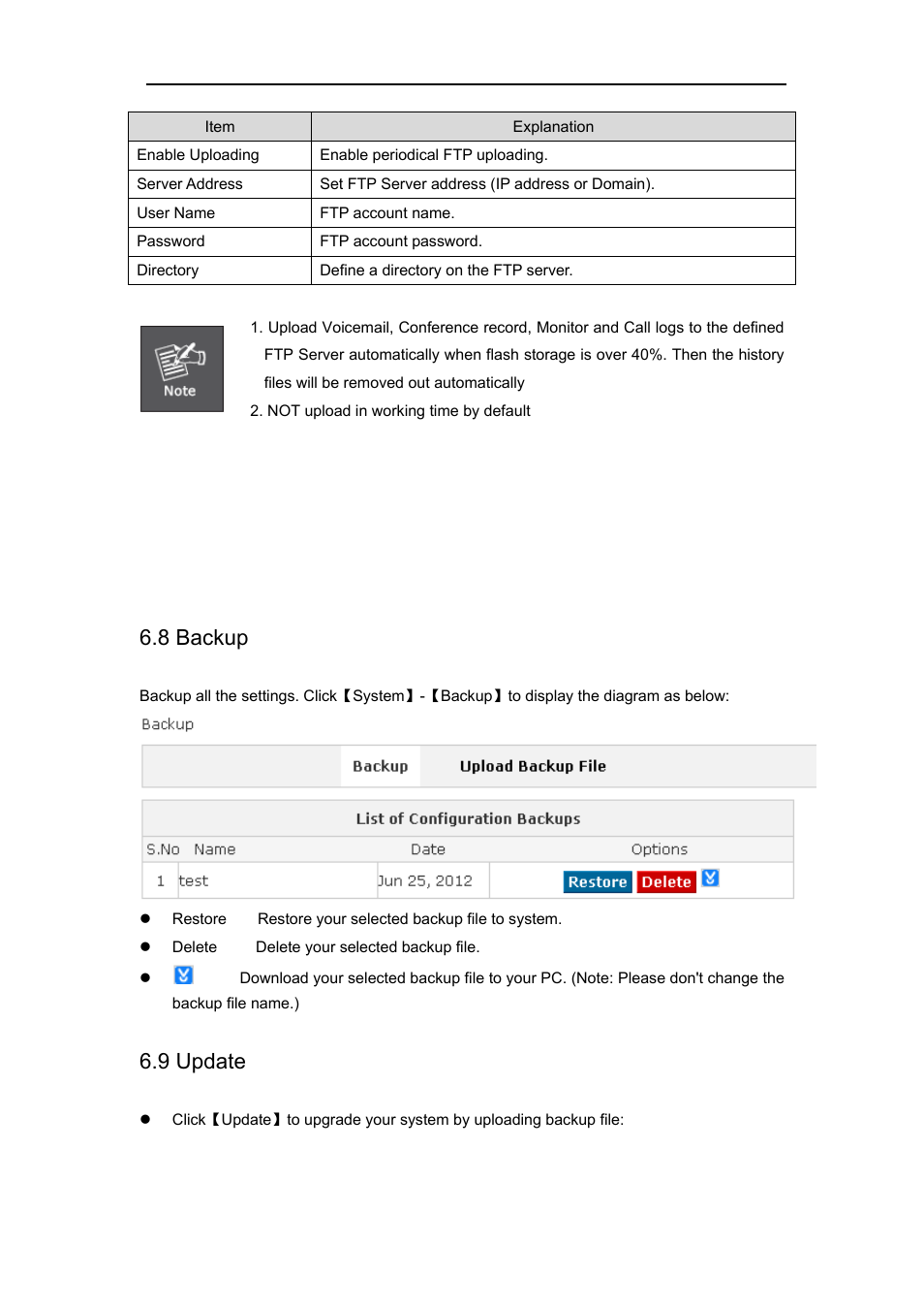 8 backup, 9 update | PLANET IPX-1980 User Manual | Page 71 / 89