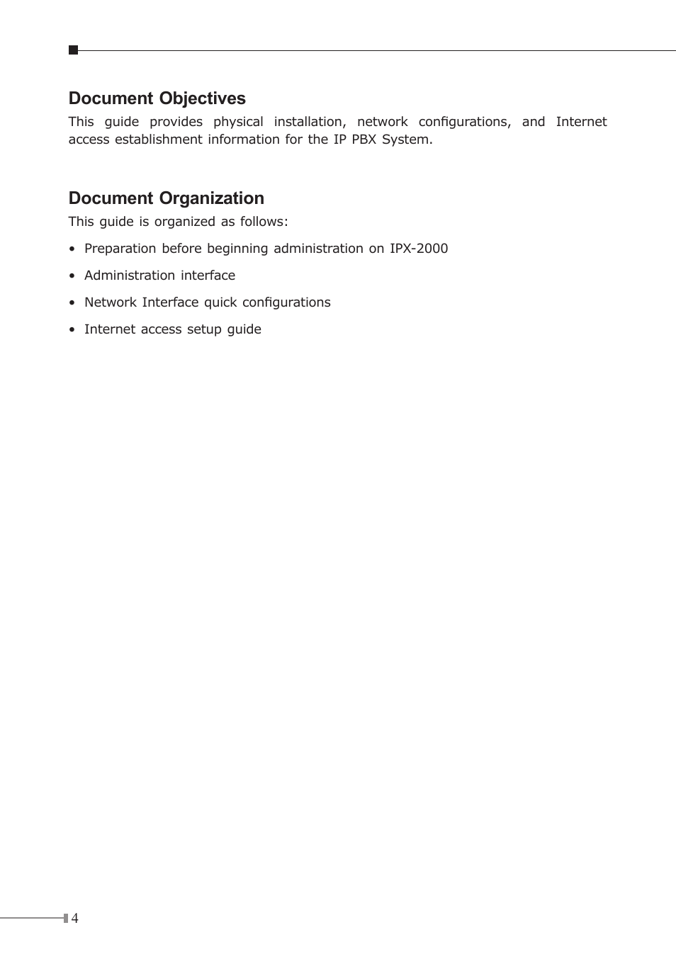 Document objectives, Document organization | PLANET IPX-2000 User Manual | Page 5 / 14