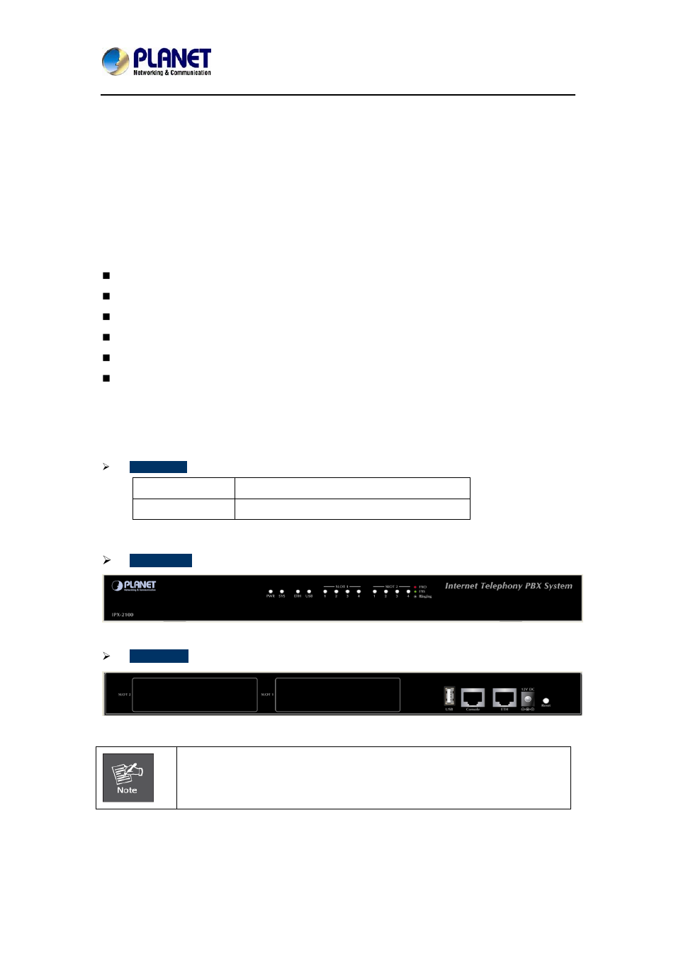 2 package contents, 3 physical specifications | PLANET IPX-2100 User Manual | Page 14 / 102