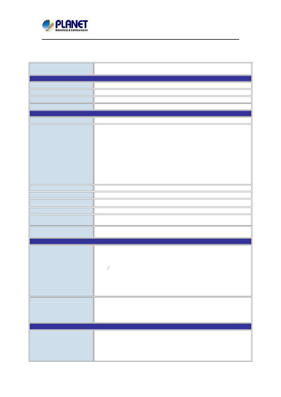 4 specifications, Internet telephony pbx system ipx-2100 | PLANET IPX-2100 User Manual | Page 16 / 102