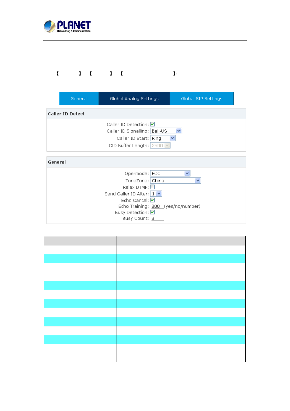 2 global analog settings | PLANET IPX-2100 User Manual | Page 57 / 102