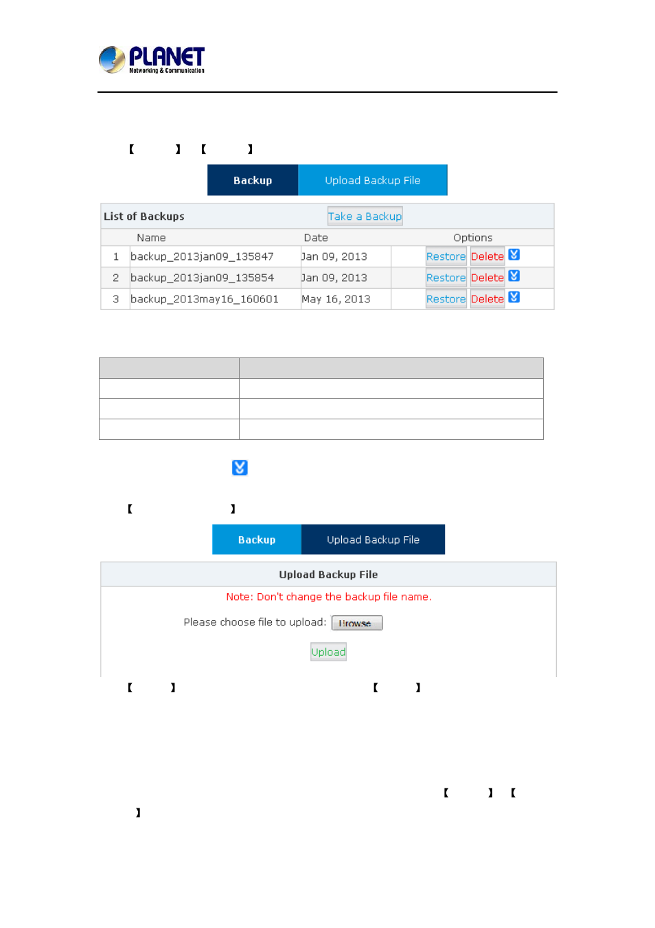 6 backup, 7 reset & reboot | PLANET IPX-2100 User Manual | Page 90 / 102