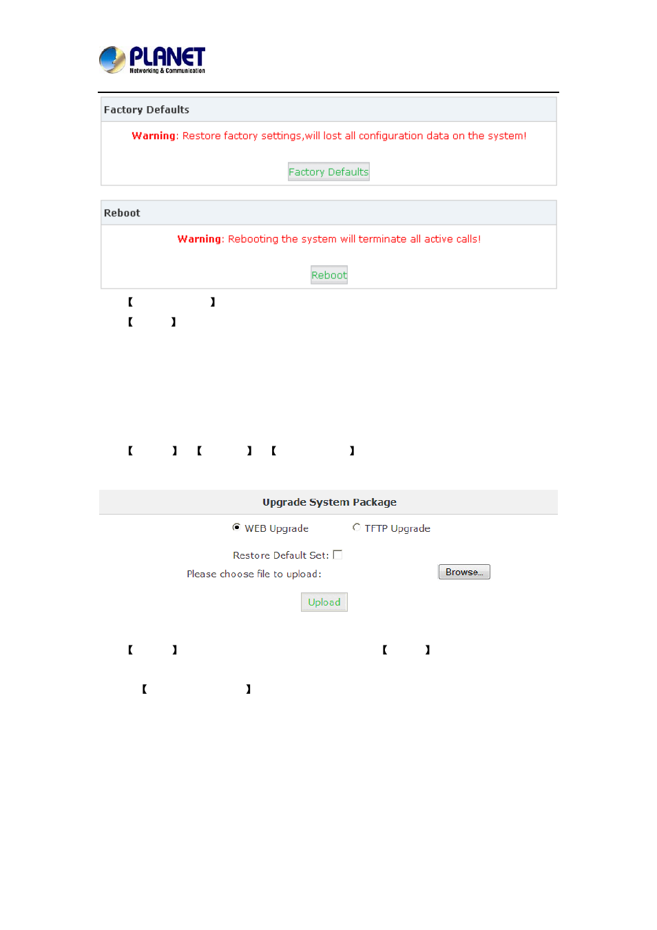 7 reset & reboot, 8 upgrade, 1 web upgrade | PLANET IPX-2100 User Manual | Page 91 / 102