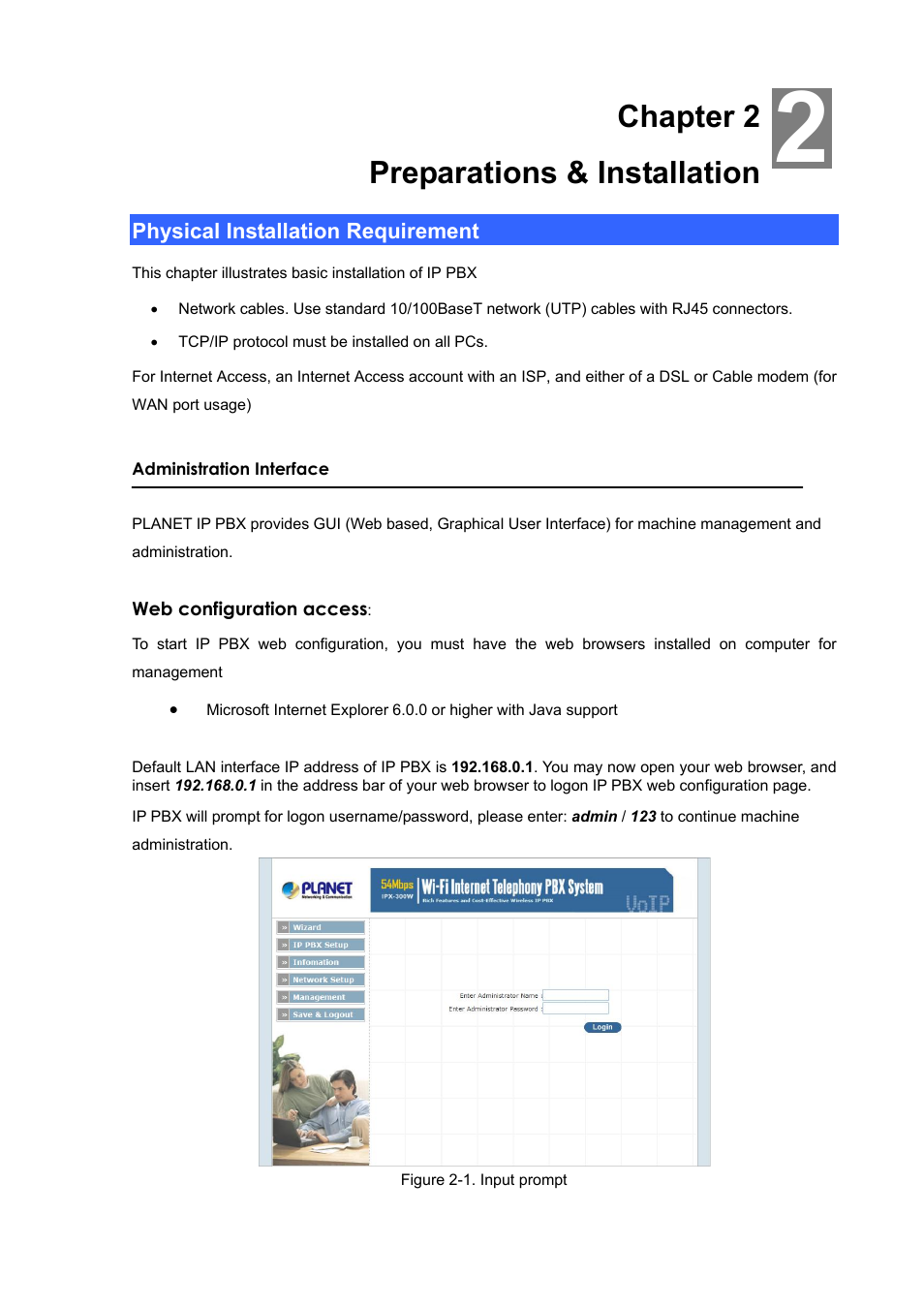 Chapter 2 preparations & installation, Physical details, Physical installation requirement | PLANET IPX-300 User Manual | Page 10 / 96