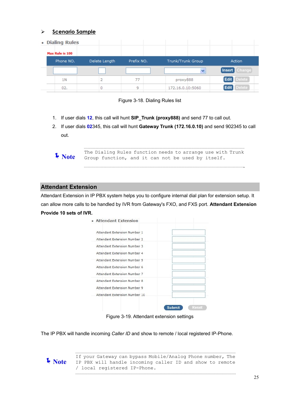 Attendant extension | PLANET IPX-300 User Manual | Page 25 / 96