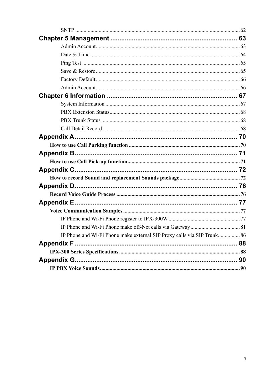 PLANET IPX-300 User Manual | Page 5 / 96