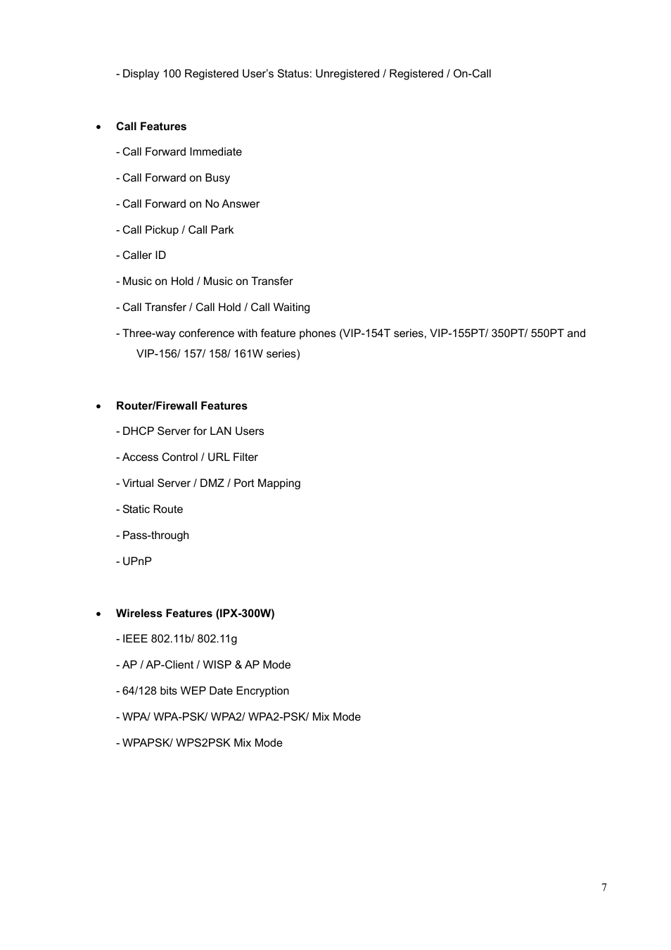 PLANET IPX-300 User Manual | Page 7 / 96