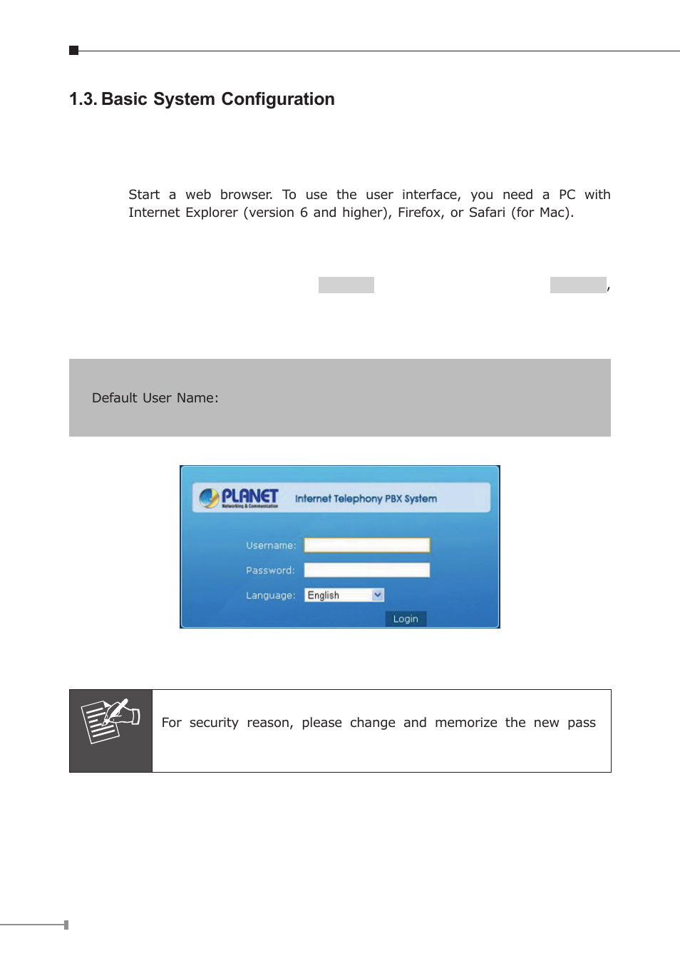 Basic system configuration | PLANET IPX-330 User Manual | Page 6 / 16