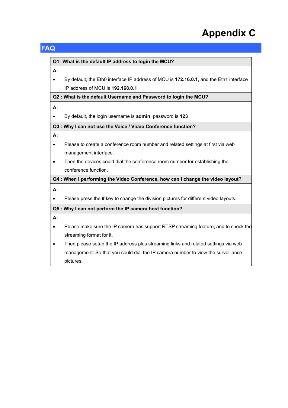 Appendix c | PLANET MCU-1400 User Manual | Page 25 / 27