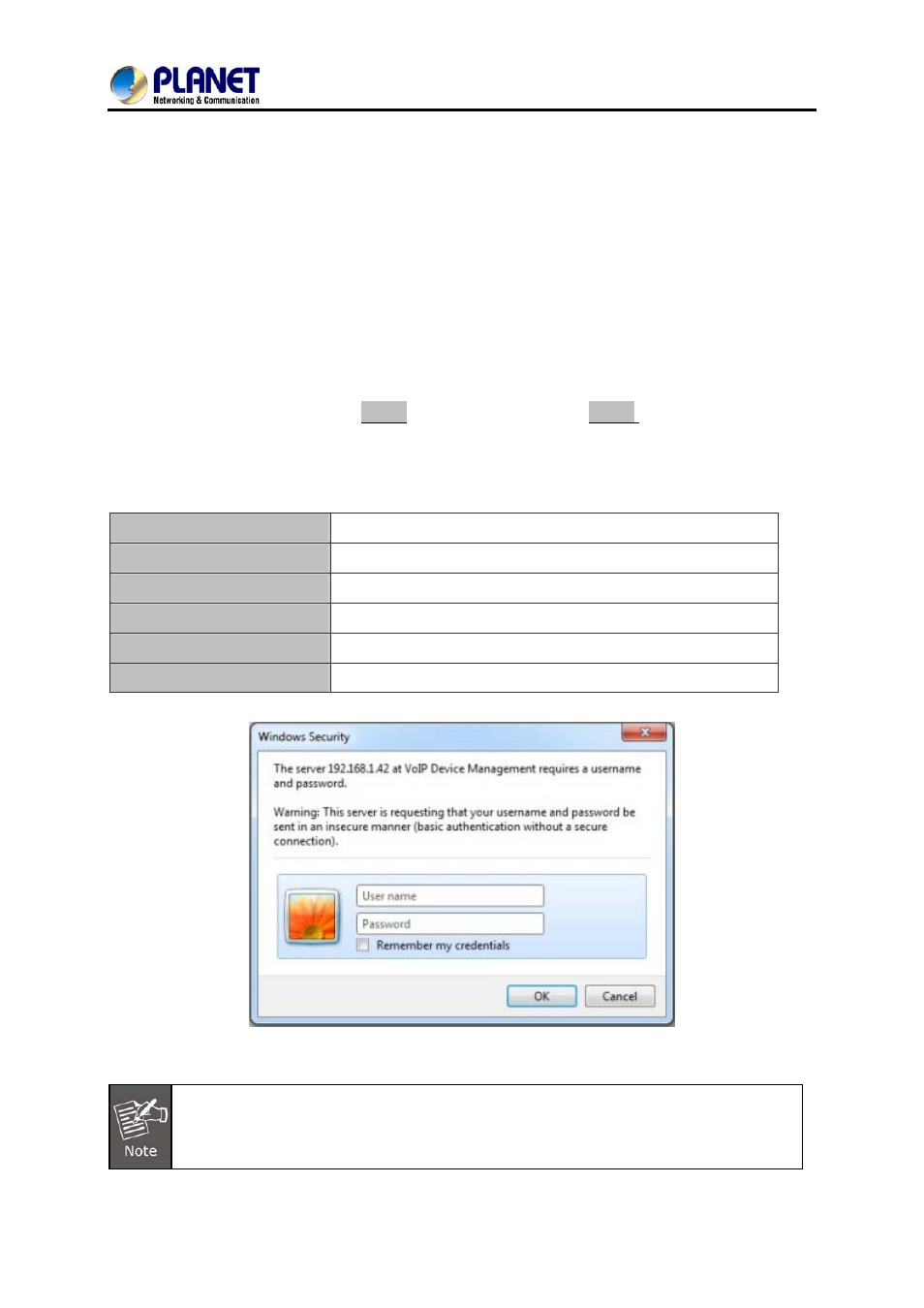 Chapter 2 installation procedure, 1 web login | PLANET VGW-400FO User Manual | Page 20 / 80